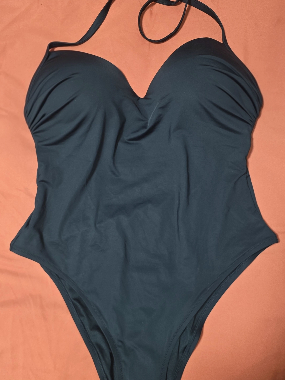 Victoria's Secret Black Ruched One-Piece Swimsuit XL